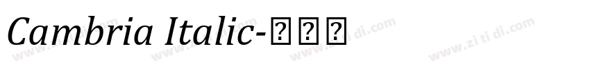 Cambria Italic字体转换